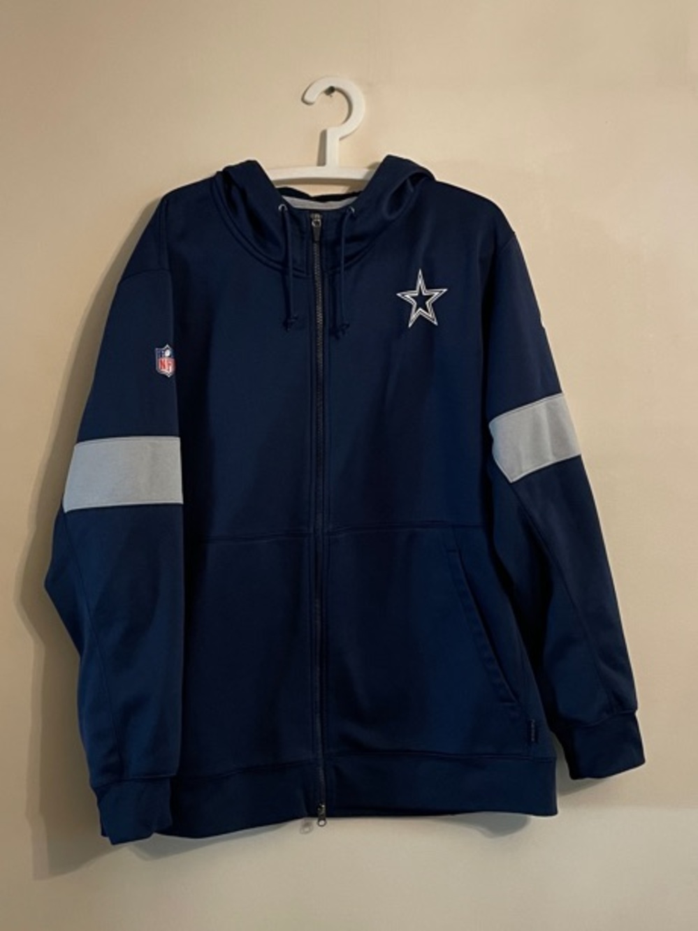 Men'sNike  Navy Dallas Cowboys Full-Zip Hooded Sweatshirt